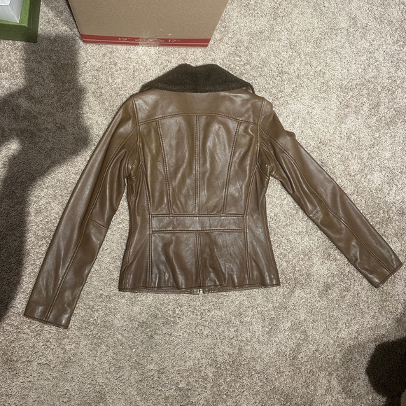 Brown Michael Kora leather jacket - Picture 5 of 5
